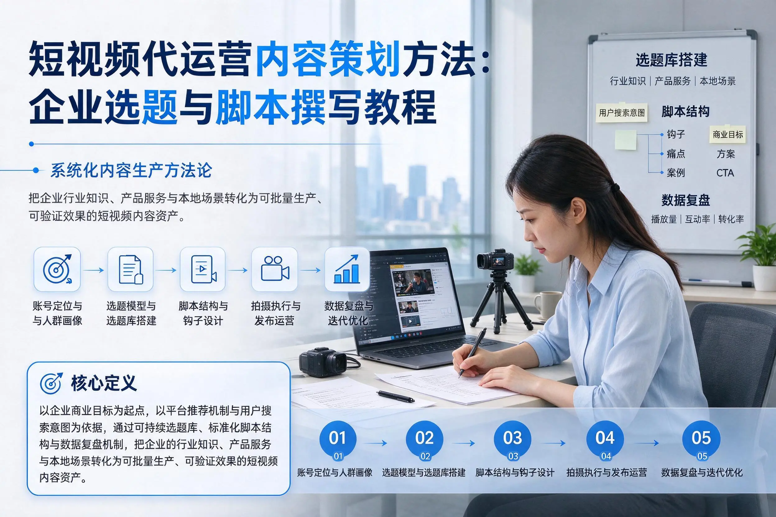 短视频代运营内容策划方法:巴中企业选题与脚本撰写教程