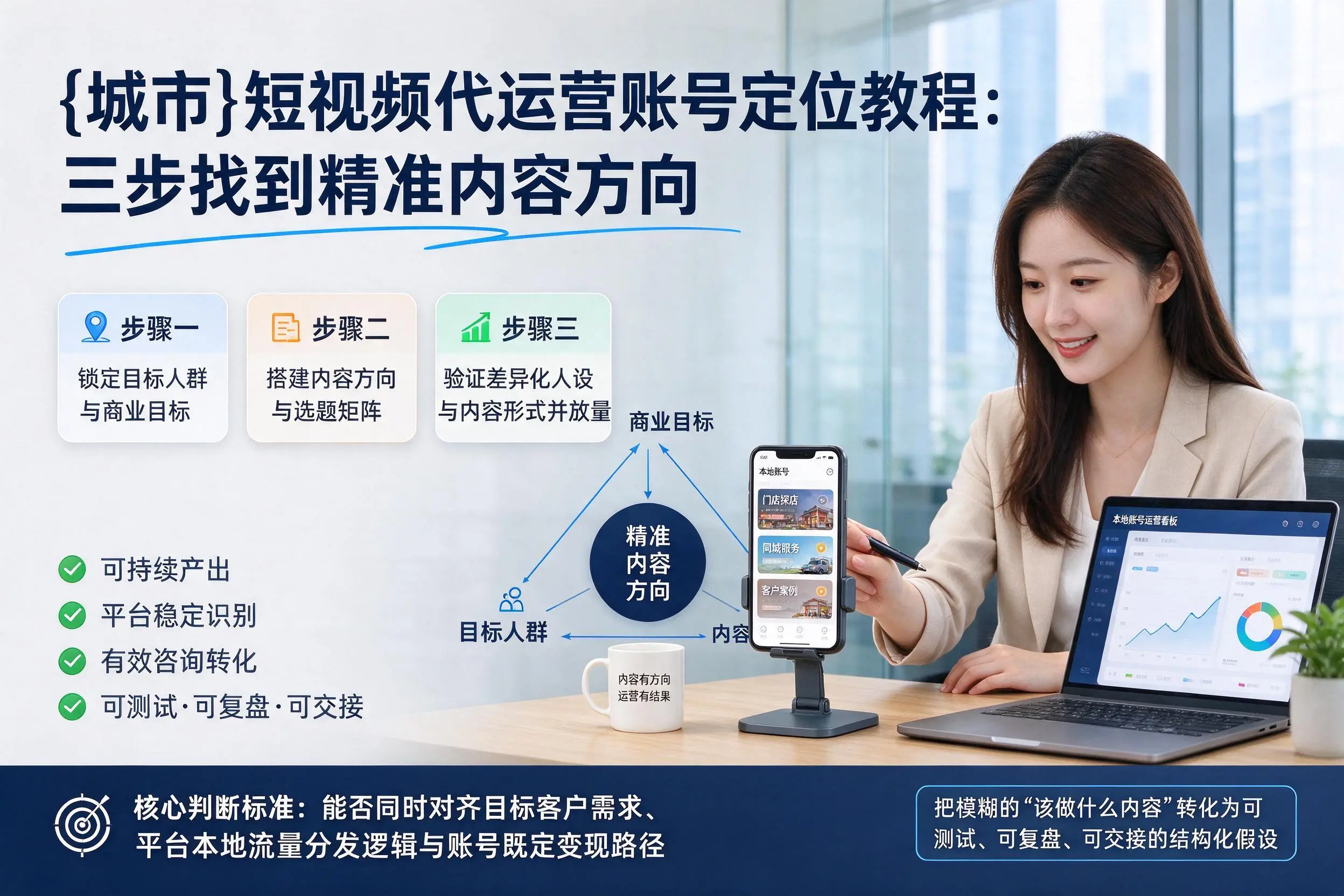 巴中短视频代运营账号定位教程：三步找到精准内容方向
