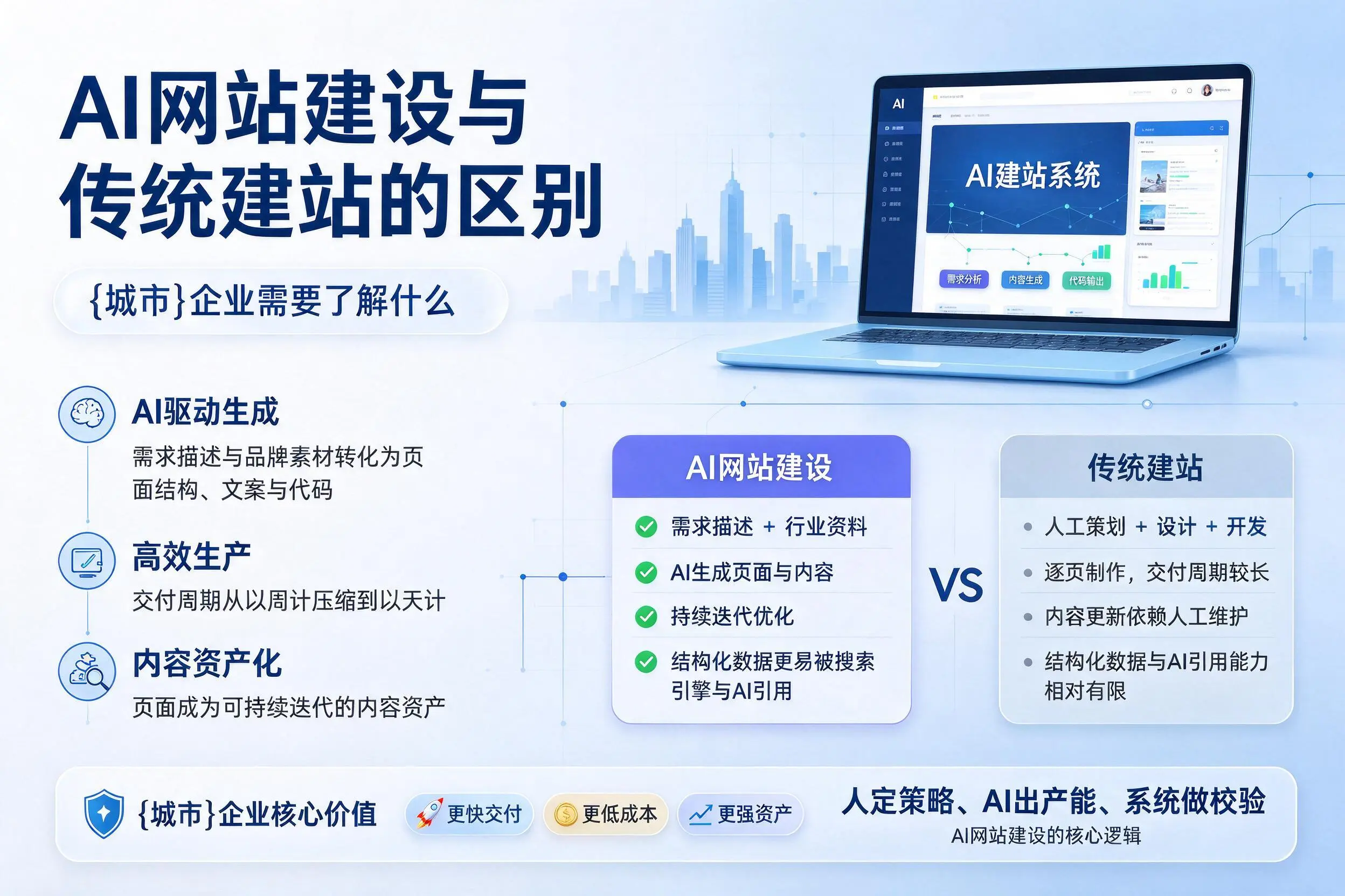 AI网站建设与传统建站的区别，巴中企业需要了解什么