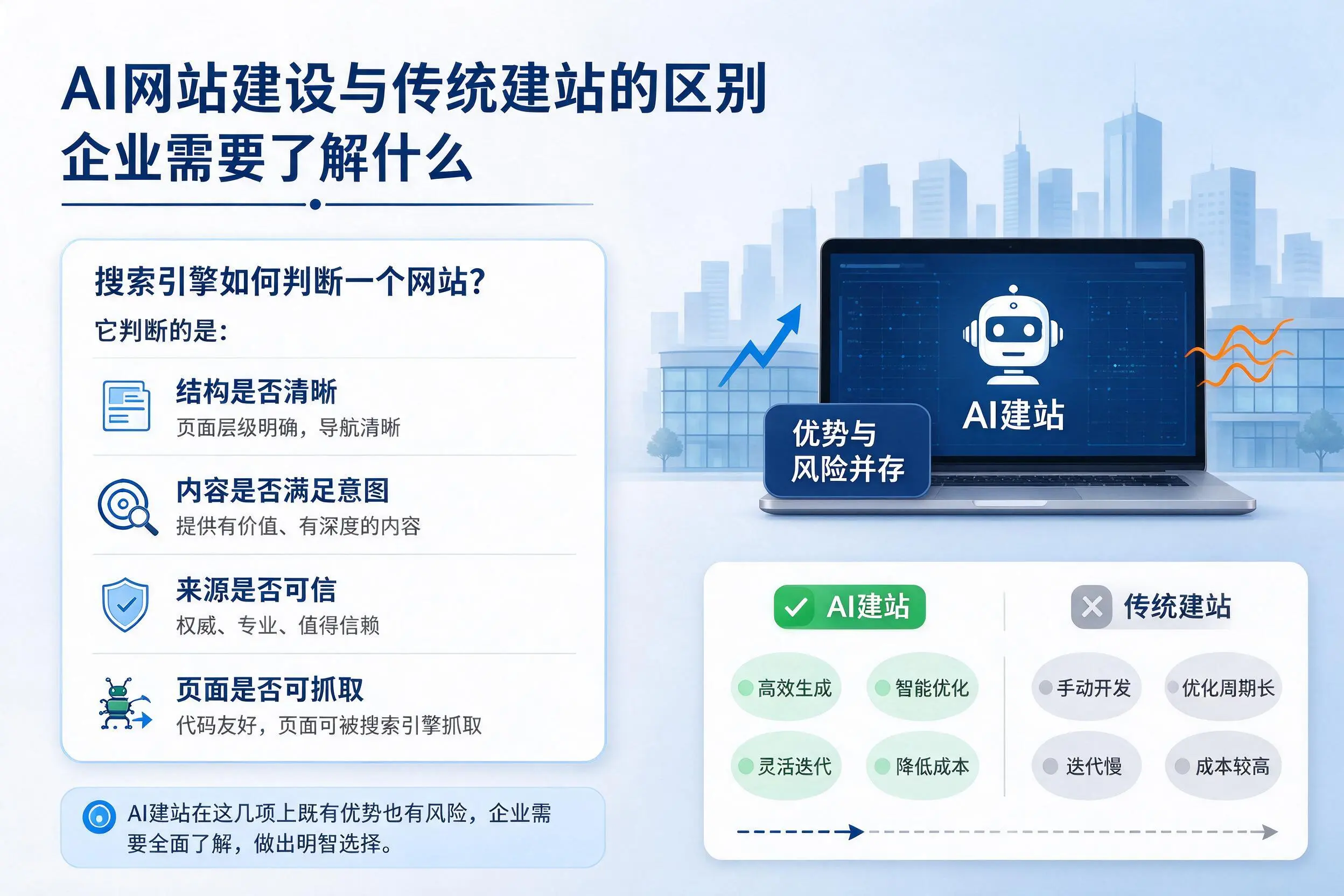 AI网站建设与传统建站的区别，巴中企业需要了解什么