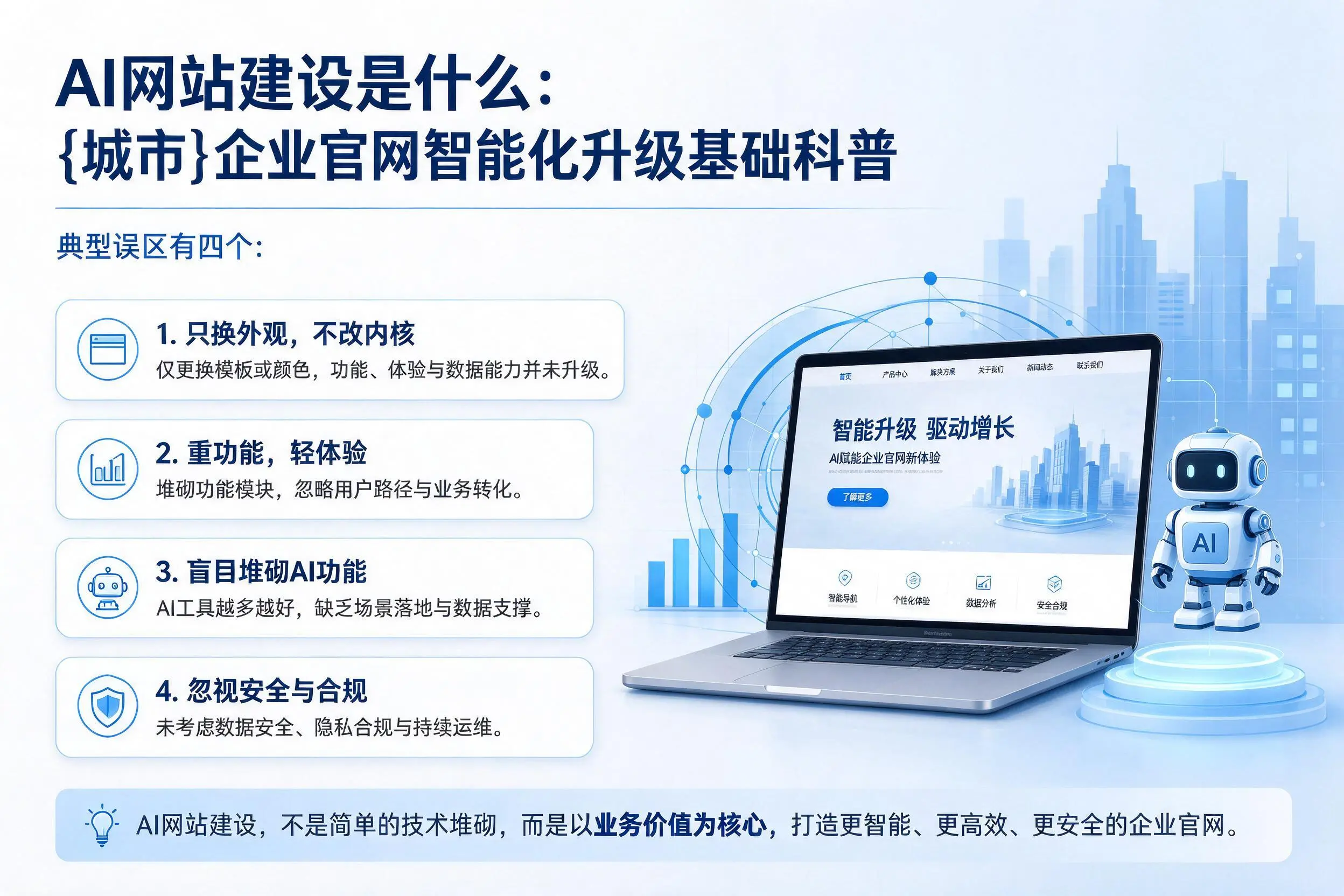 AI网站建设是什么:巴中企业官网智能化升级基础科普