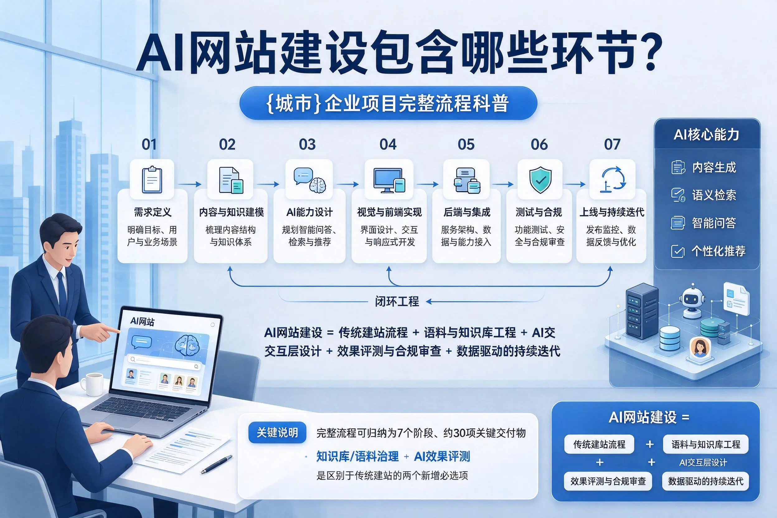 AI网站建设包含哪些环节？巴中企业项目完整流程科普