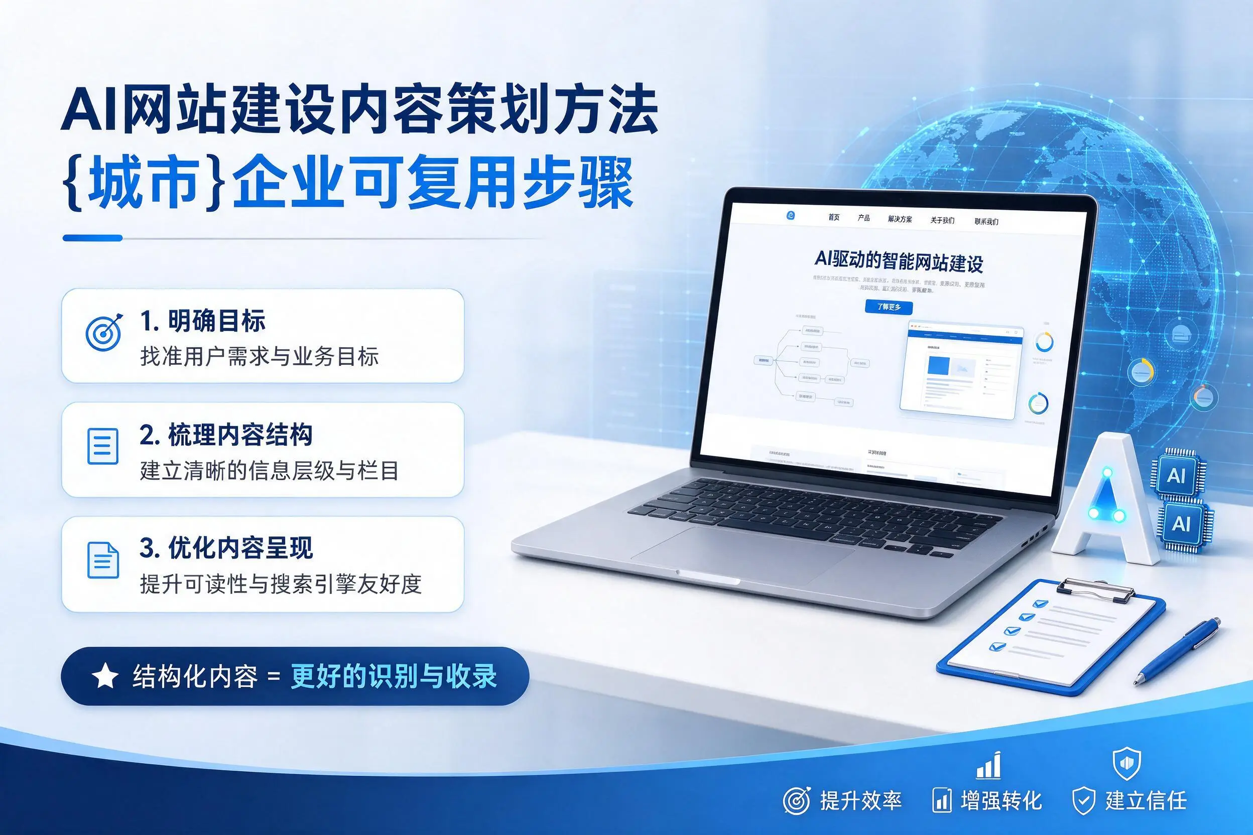 AI网站建设内容策划方法，巴中企业可复用步骤
