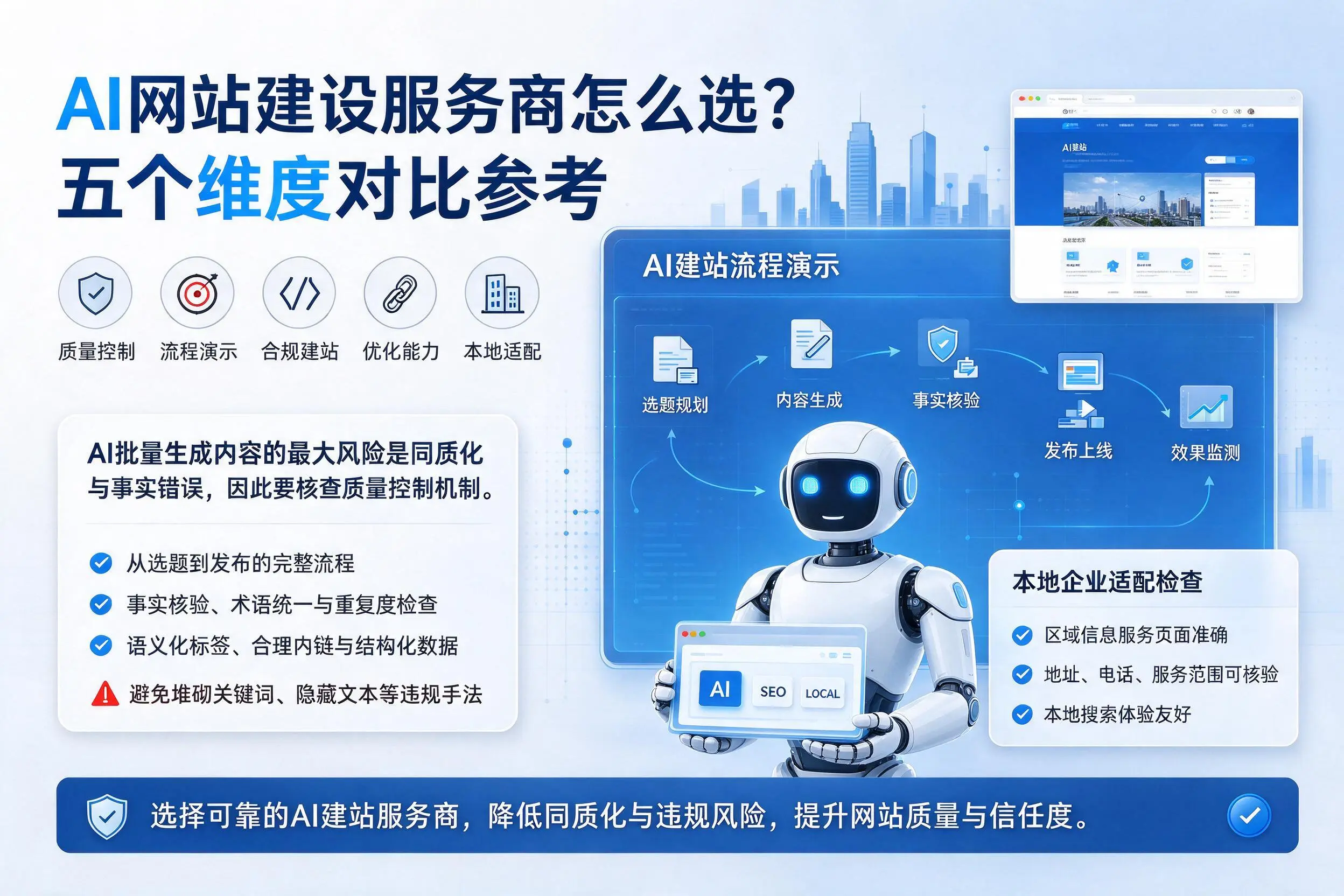 巴中AI网站建设服务商怎么选?五个维度对比参考