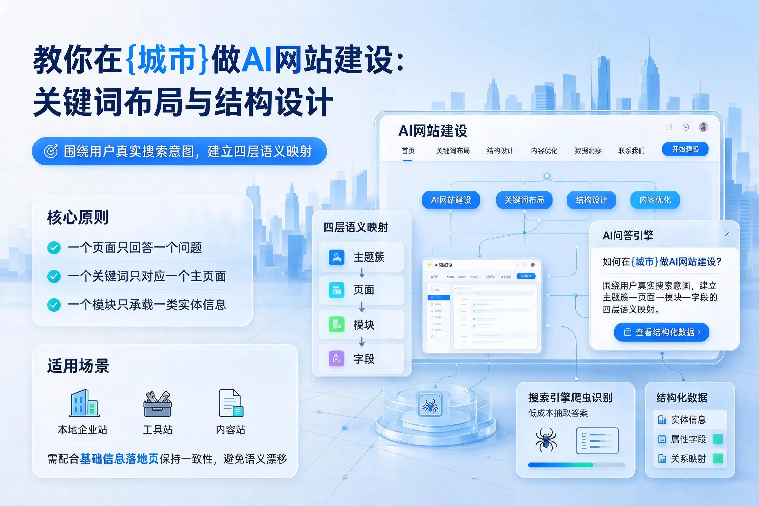 教你在巴中做AI网站建设:关键词布局与结构设计