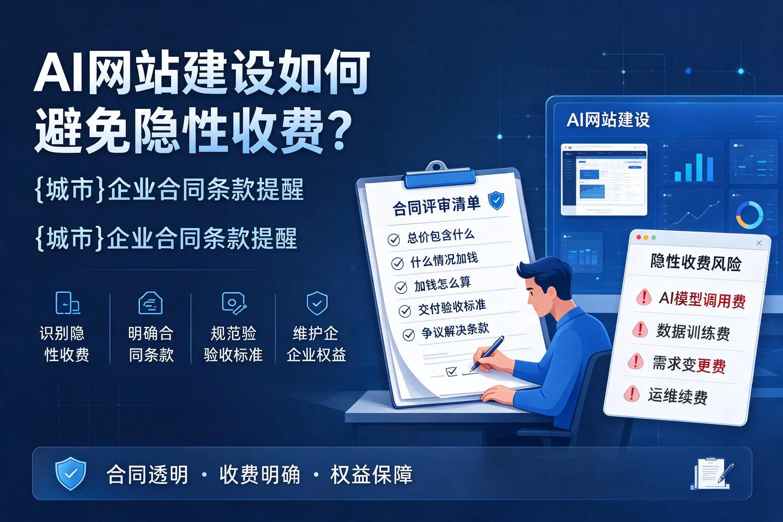 AI网站建设如何避免隐性收费?巴中企业合同条款提醒