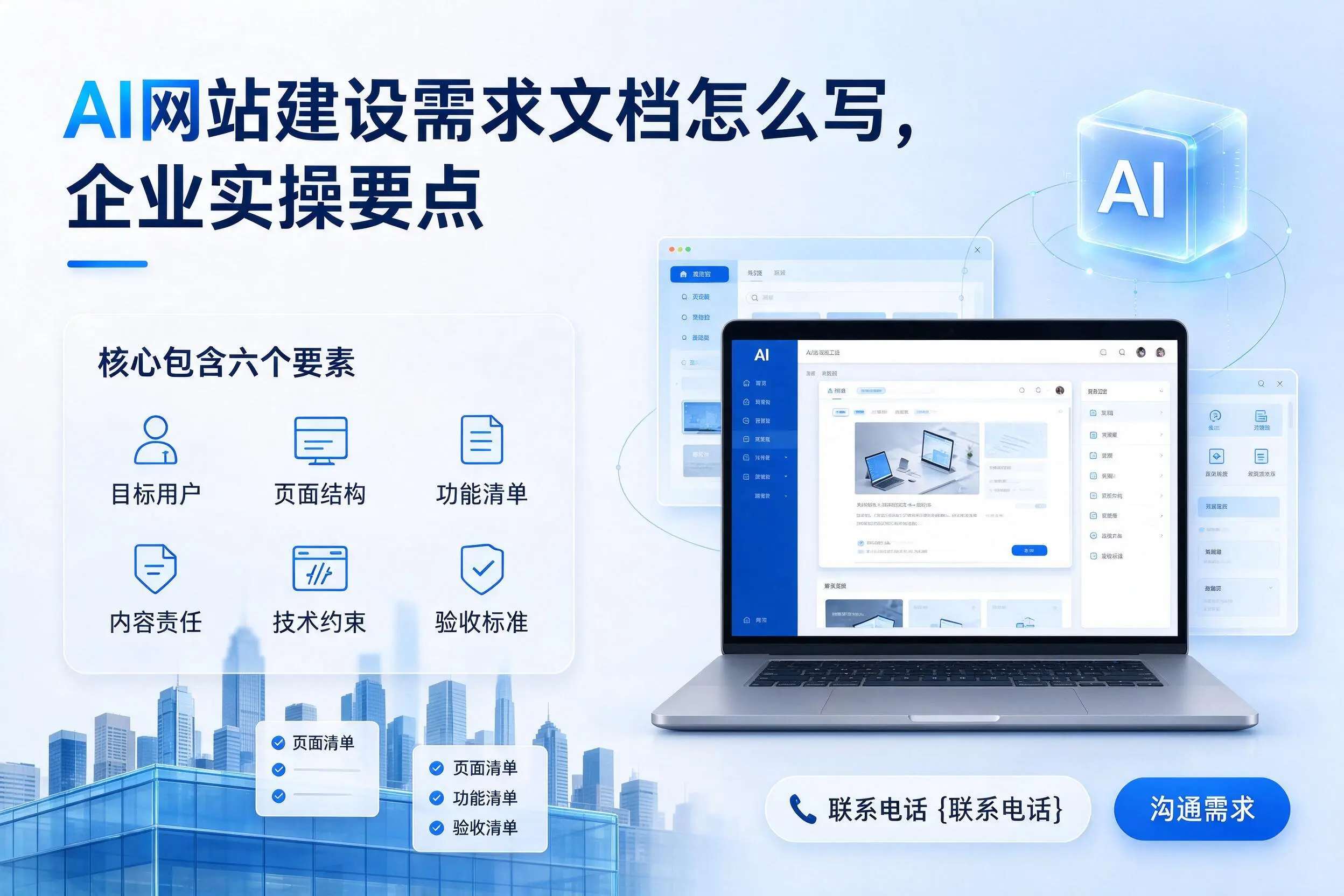 AI网站建设需求文档怎么写,巴中企业实操要点